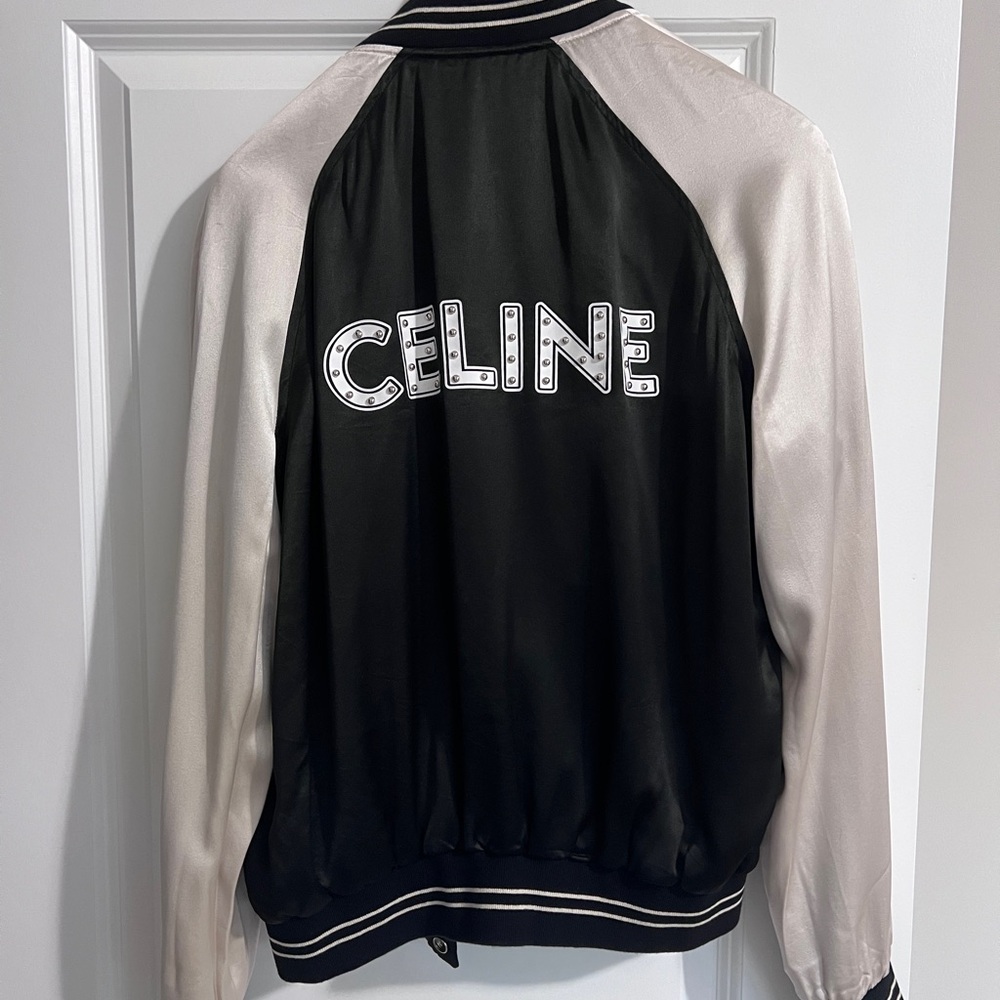 100% Authentic Celine Studded Logo Unisex Viscose Oversized Jacket - Picture 3 of 13